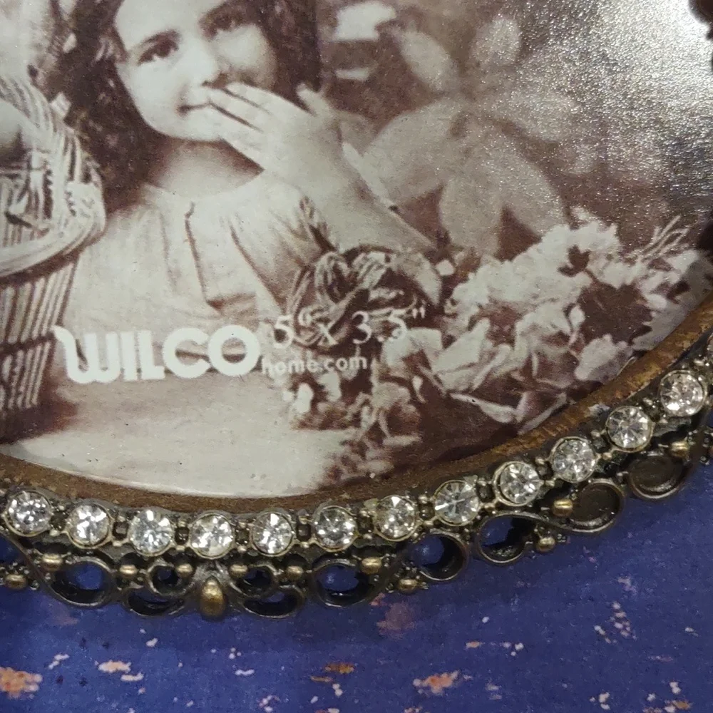 Purple and brown frame with diamond bling